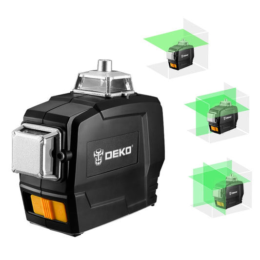 DEKO DC Series 12 Lines 3D Green Laser Level