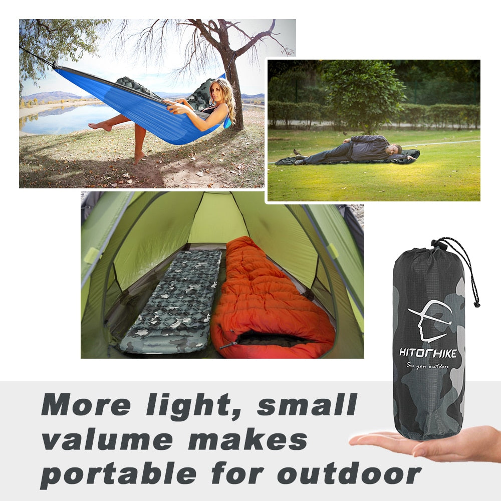 Innovative sleeping pad fast filling air bag camping mat