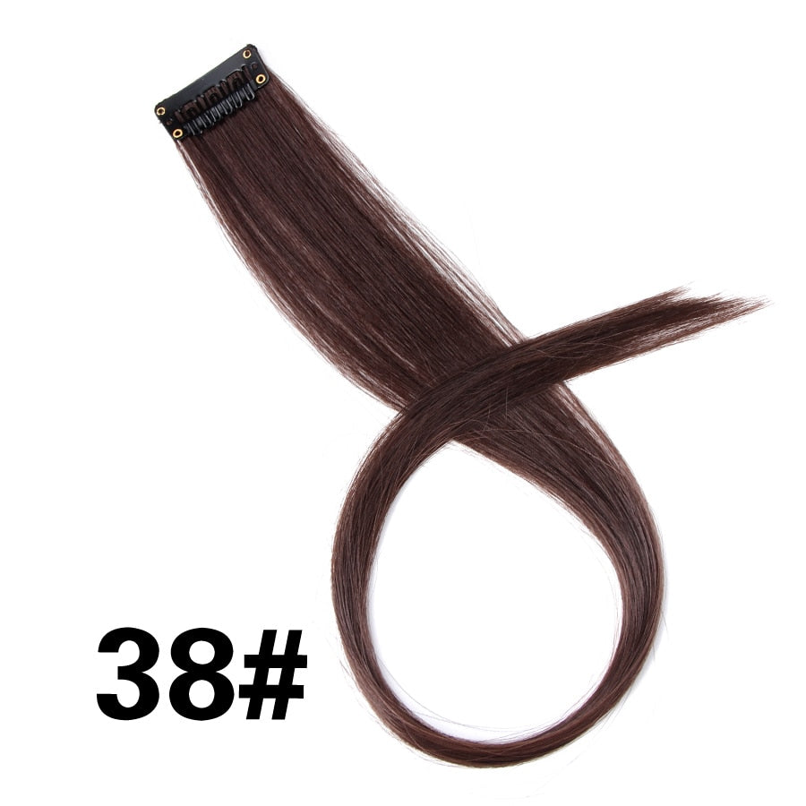 Beauty Synthetic Hair Extensions With Clips Heat Resistant