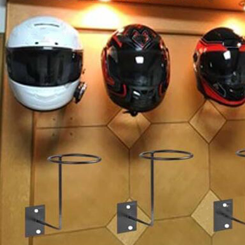 Steel Motorcycle Accessories Helmet Holder Hanger Rack Wall