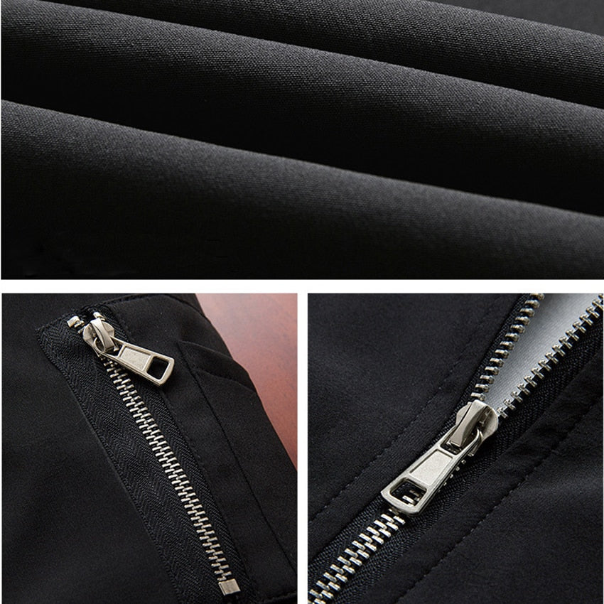 Men's Bomber Zipper Jacket Male Casual Streetwear Hip Hop Slim Fit Pilot Coat
