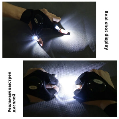 Novelty LED Flashlight LED Glove light Finger light Battery