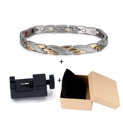 Health Energy Bracelet Male Cross Stainless Steel Magnetic Bracelet