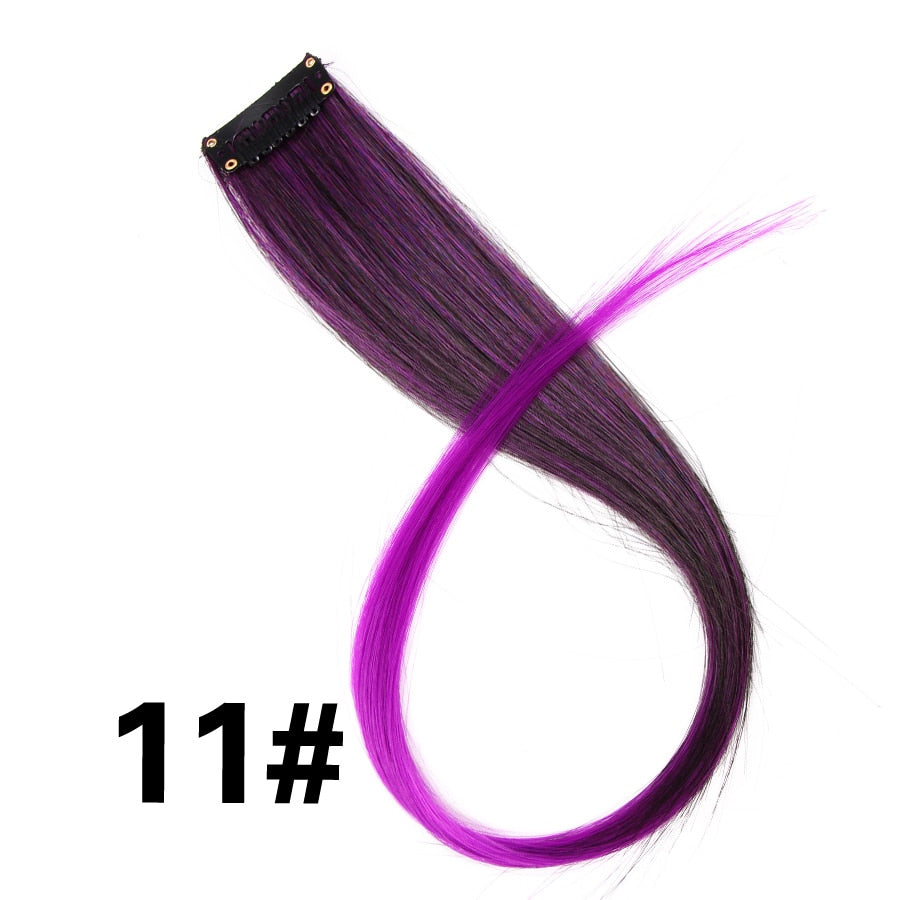 Beauty Synthetic Hair Extensions With Clips Heat Resistant