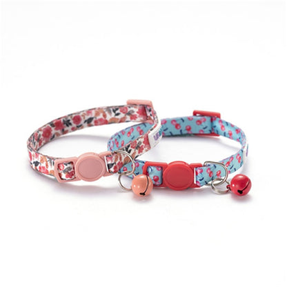 Dog Puppy Cat Collar with Bell Adjustable ID Tag Name