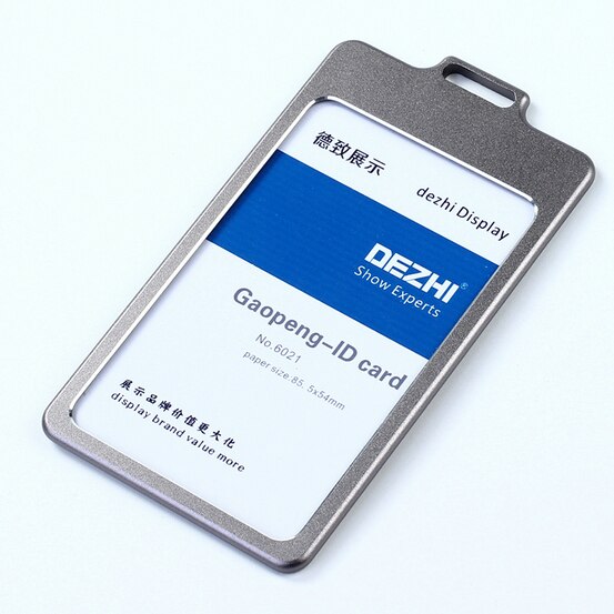 High Gloss Business ID Card Holder with 1.5cm Neck Strap