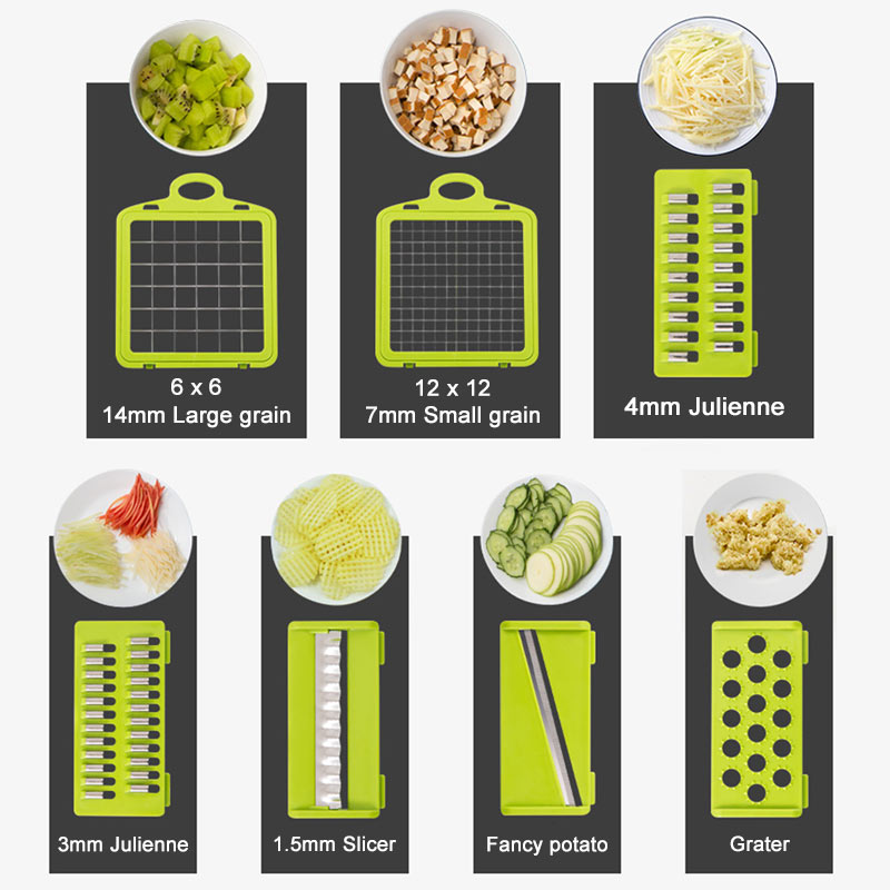 8In1 Multifunctional Vegetable Cutter Potato Slicer