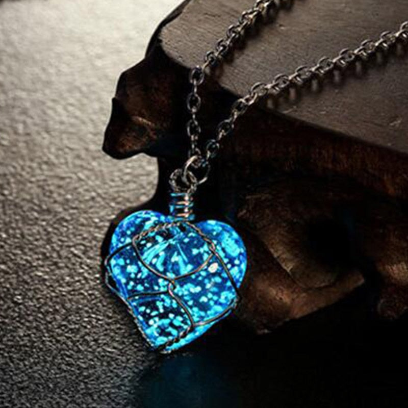 Luminous Heart Crystal Pendant Necklace