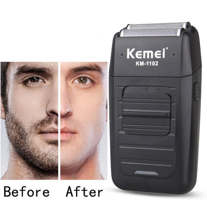 Kemei KM-1102 Rechargeable Cordless Shaver for Men