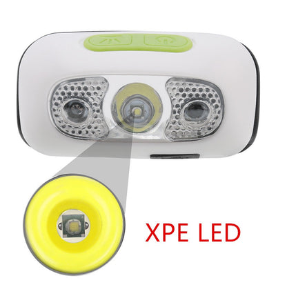 Mini Rechargeable LED Headlamp Body Motion Sensor