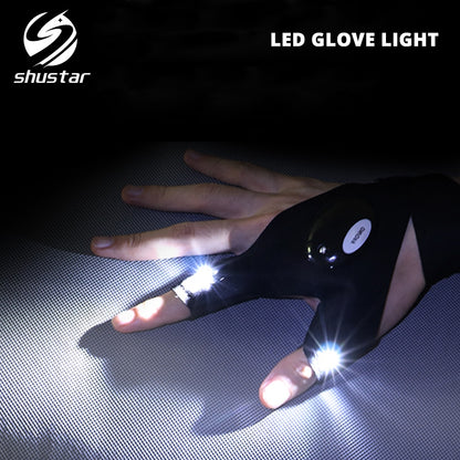 Novelty LED Flashlight LED Glove light Finger light Battery