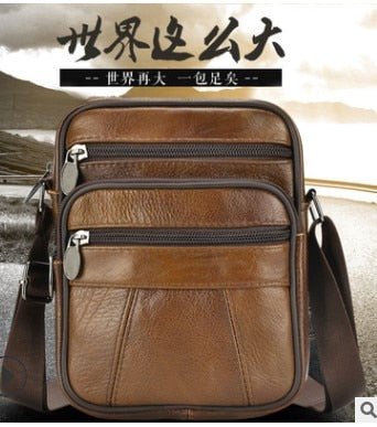 Bag Fashion Business Full-Grain Leather Shoulder Bag