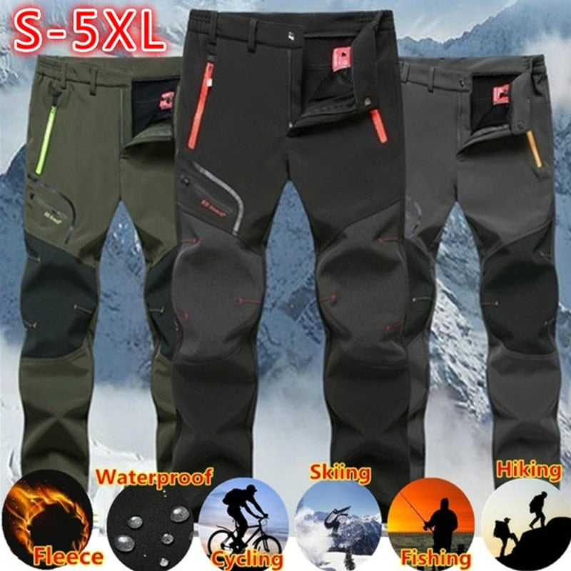 Men's Waterproof Pants Autumn Winter Outdoor Cargo Pants
