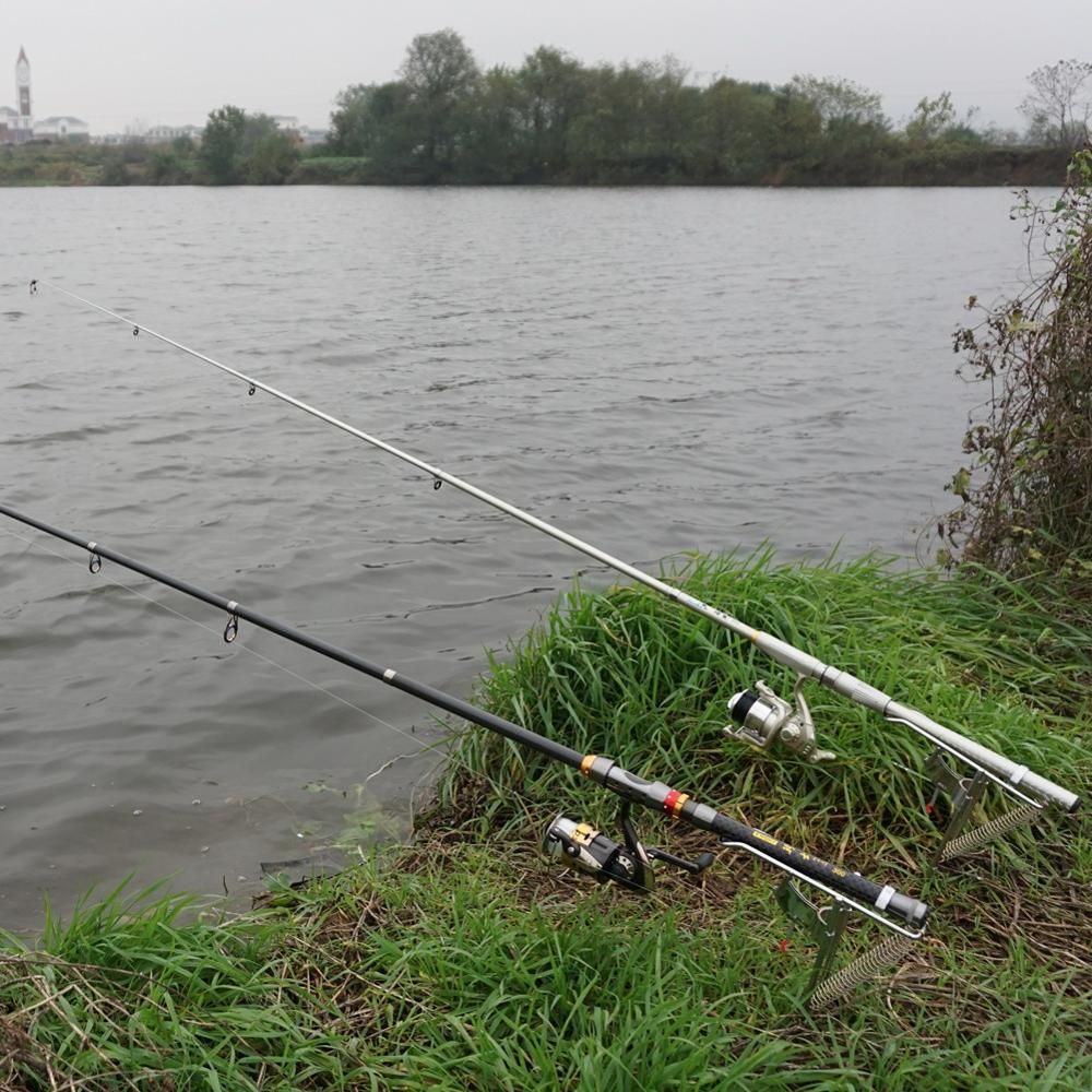 Foldable Automatic Double Spring Angle Fishing Pole Tackle