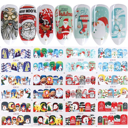 Beauty 12pieces Cute Christmas Nail Stickers Cartoon Animal Design