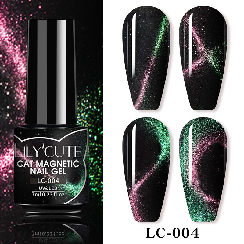 Beauty Flowing Cat Magnetic Gel Polish Semi Permanent Glitter