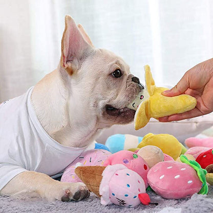 Dog Plush Squeaky Toys Bone Aggressive Chewers