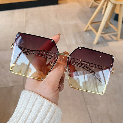 New Fashion Super Large Gradient Sunglasses