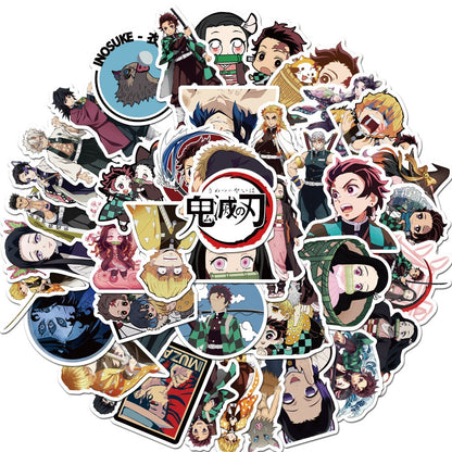 Japanese Anime Demon Slayer Waterproof Travel Sticker