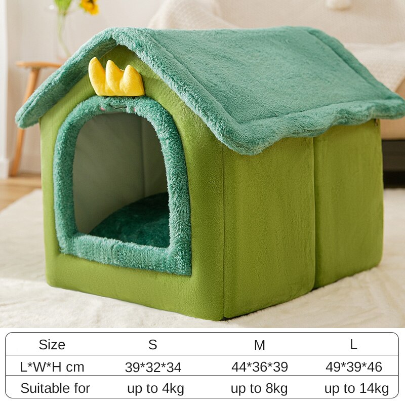 Pet House Warm Enclosed Bed Cave Tent