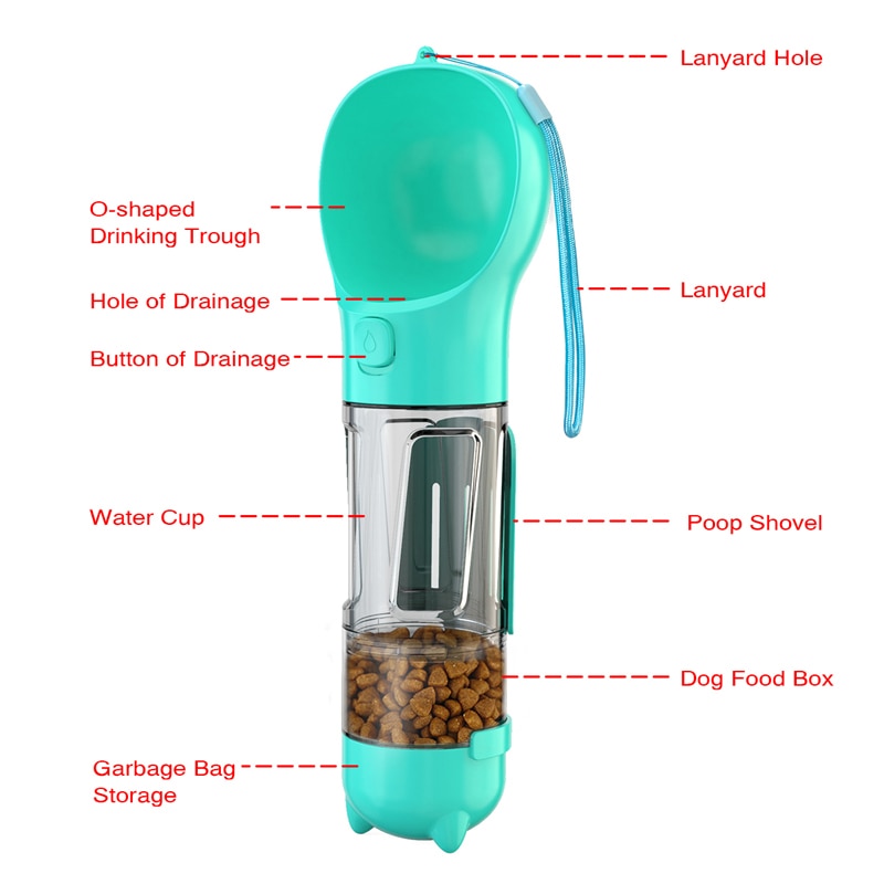 Dog Water Bottle 3 In 1 Portable Pet Dog Water Bottle
