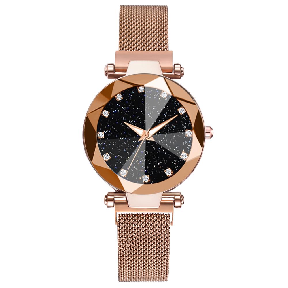 Ladies Magnetic Starry Sky Clock Luxury Women Watches Fashion Diamond