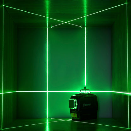 DEKO DC Series 12 Lines 3D Green Laser Level