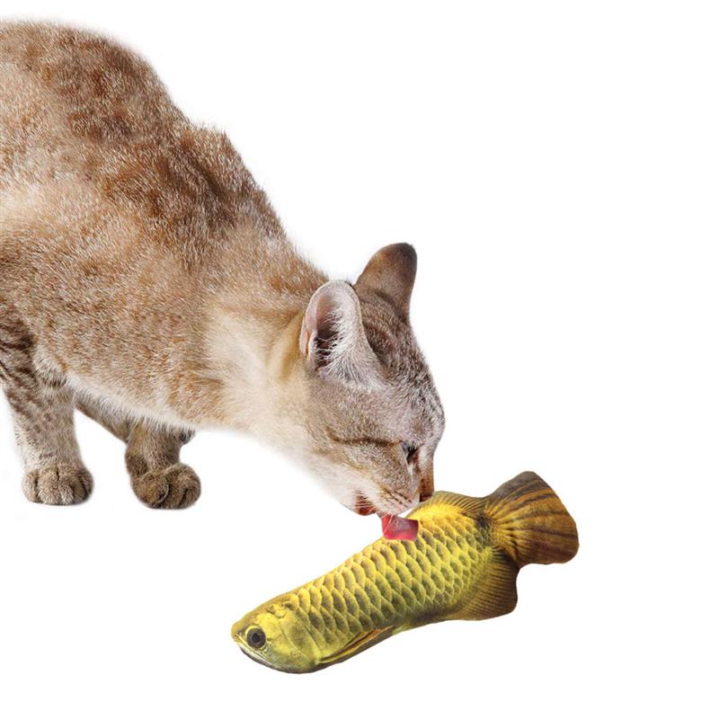 Pet Soft Plush 3D Fish Shape Cat Toy Interactive Fish Catnip Toys