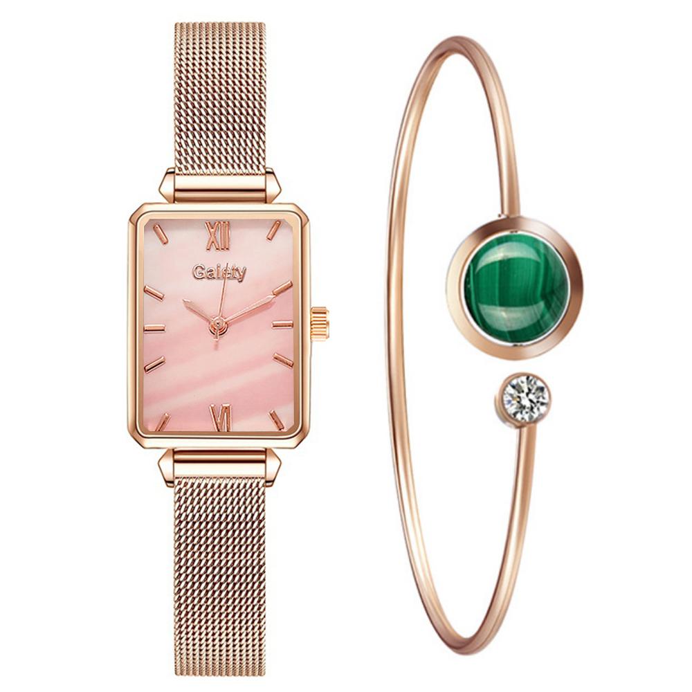 Gaiety Women Fashion Quartz Watch Bracelet Set