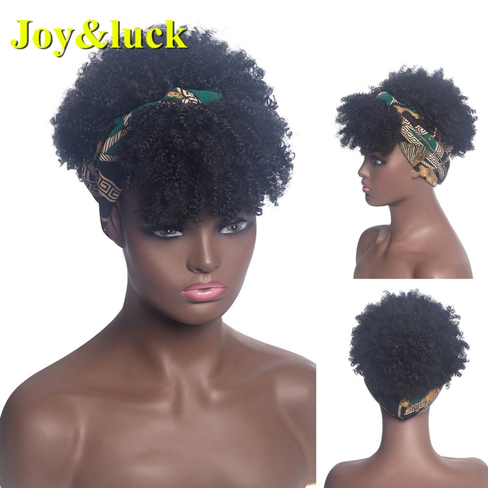 Beauty Synthetic  Headband Wig African Women Turban Wig