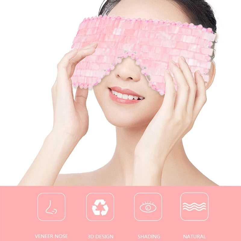 Beauty Natural Jade Eye Mask Rose Quartz Jade Eye Mask Facial Massager