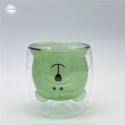 Creative glass mug Transparent Double Walls Glass