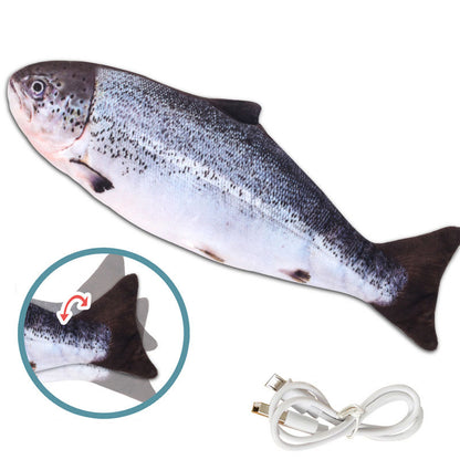 Pet Soft Electronic Fish Shape Cat Toy Electric USB Charging Simulation