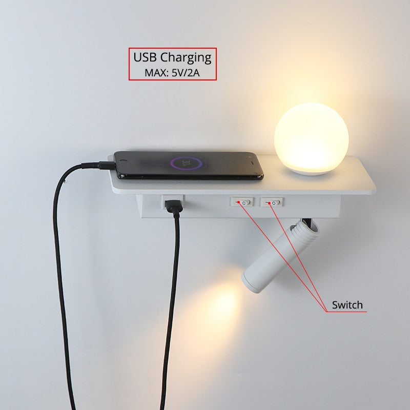 Bedroom Bedside LED Wall Light