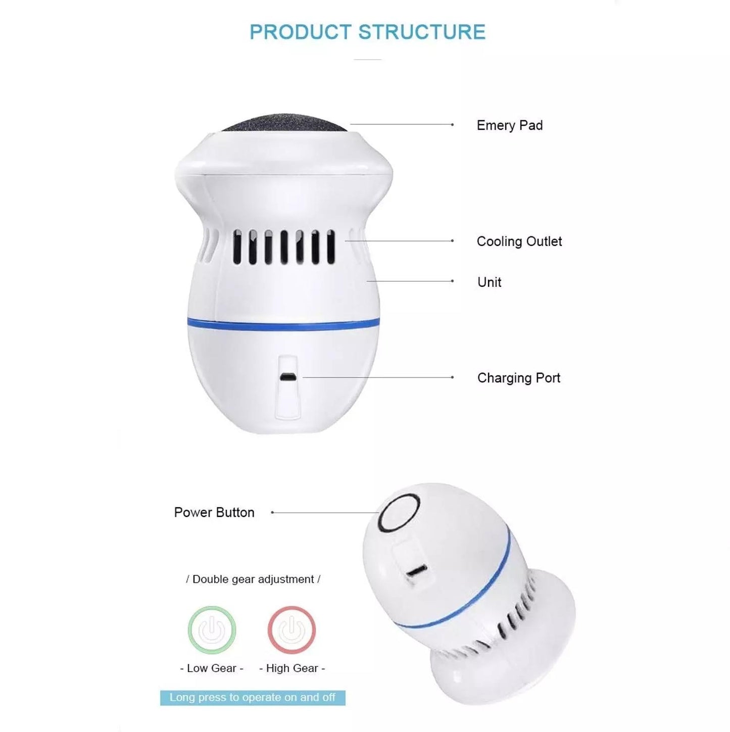 Beauty Electric Foot File Grinder Dead Skin Callus Remover