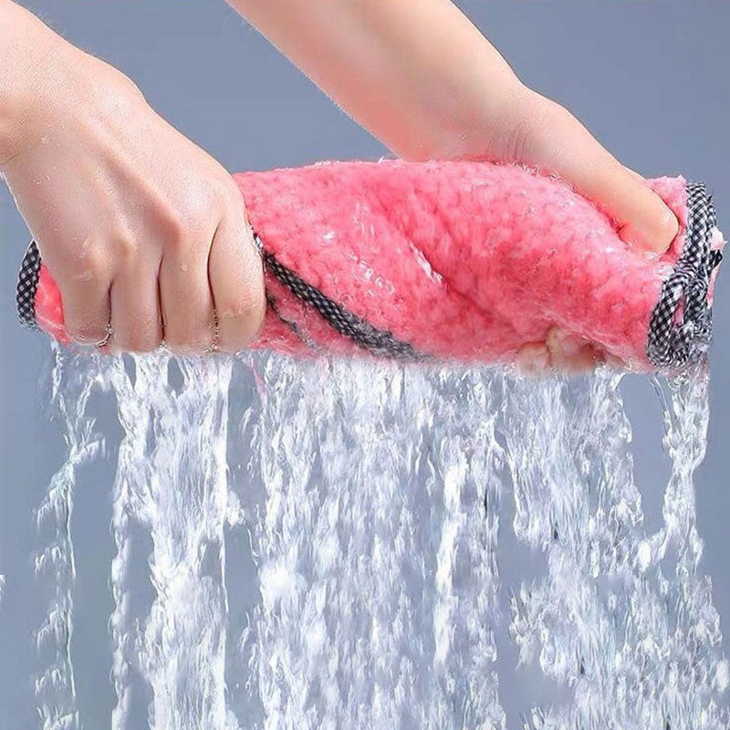 5pieces Household Kitchen Rags Microfiber Towel Cleaning Cloth