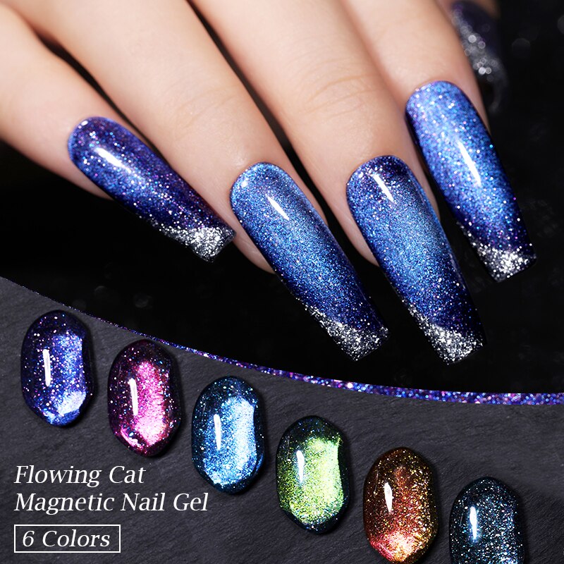 Beauty Flowing Cat Magnetic Gel Polish Semi Permanent Glitter