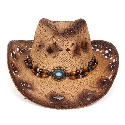 Summer White Western Cowboy Beach Sunhat