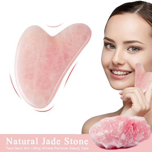 Beauty Natural Rose Jade Gua Sha Gouache Scraper Massager