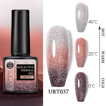 Beauty Thermal Ultra-thin Glitter 3 Colors Soak Off Nail Art Gel