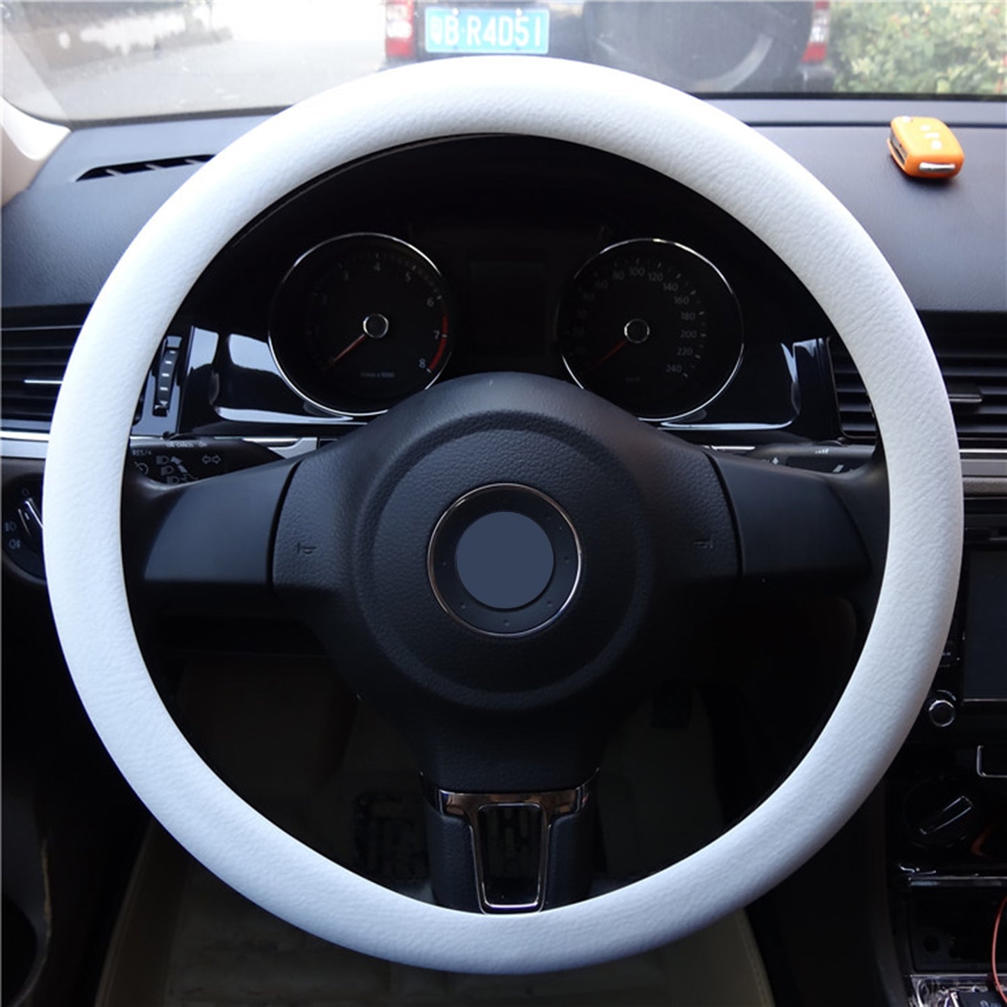Universal Silicone Solid Color Anti-slip Car Steering Wheel