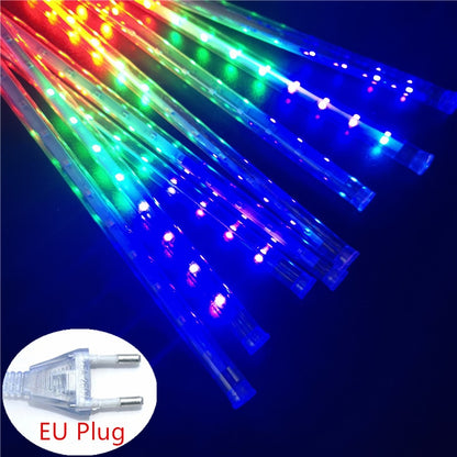 8 Tubes Meteor Shower Rain Led String Lights Street Garlands