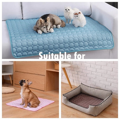 Dog Cooling Mat Summer Pad Mat For Dogs Cat Breathable Blanket