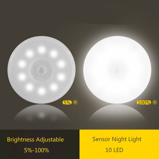 PIR Motion Sensor LED Night Light USB Dimmable Night Lamp
