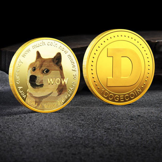 Funny Dogecoin Gold Silver Doge Commemorative Coins