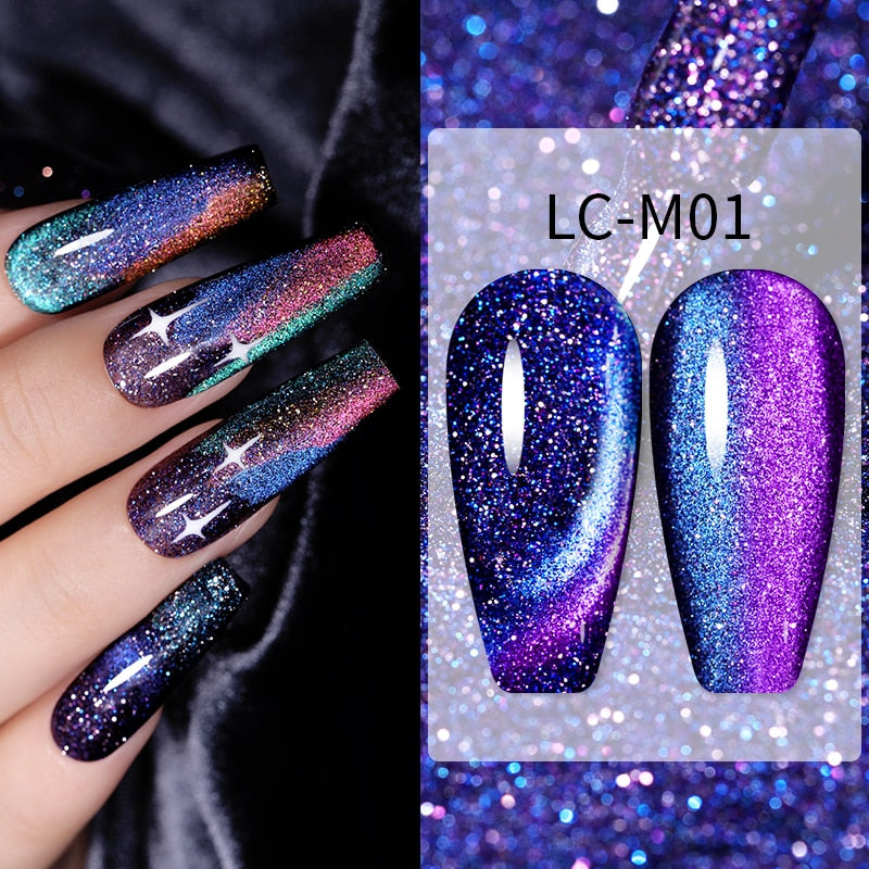 Beauty Flowing Cat Magnetic Gel Polish Semi Permanent Glitter