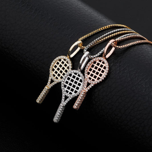 New 925 Sterling Silver Tennis racket Pendant