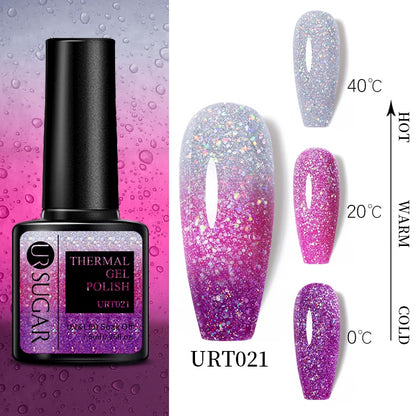 Beauty Thermal Ultra-thin Glitter 3 Colors Soak Off Nail Art Gel