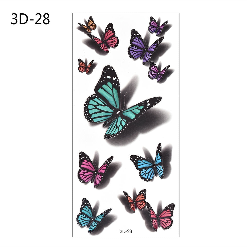 Temporary Tattoos Sticker for Women Body Art Tattoo Sticker 3D