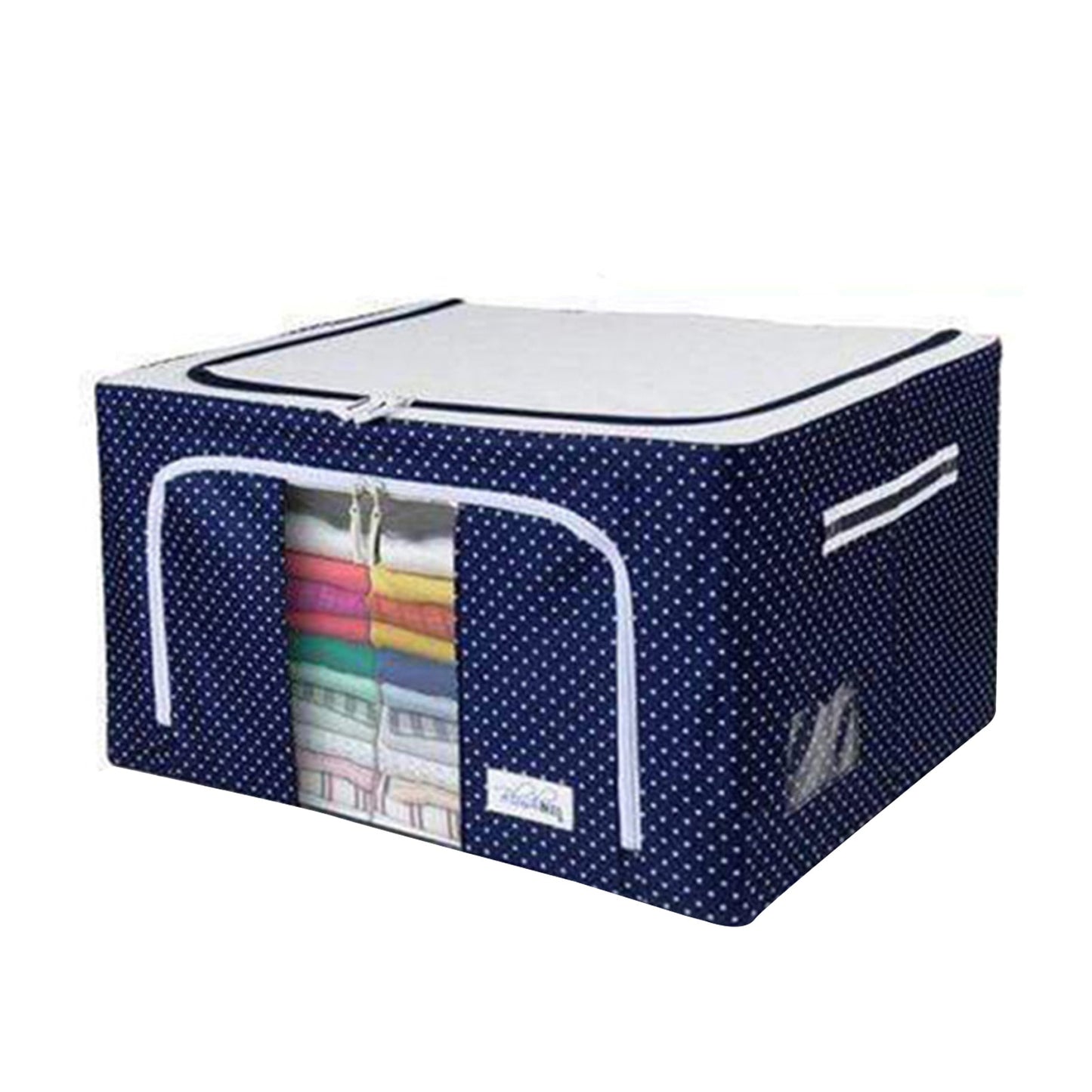 Fabric Foldable Storage Box With Steel Frame
